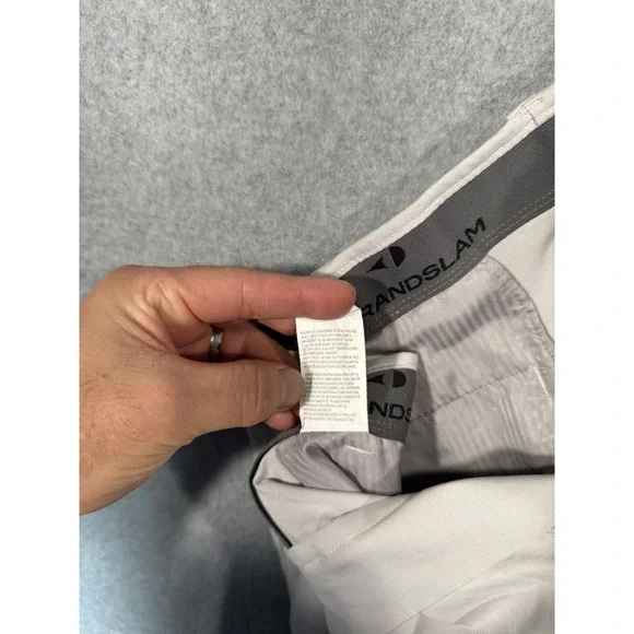 Grand Slam Shorts Mens 34 Gray Golf‎ Chino Casual Lightweight Stretch Preppy - Picture 9 of 10